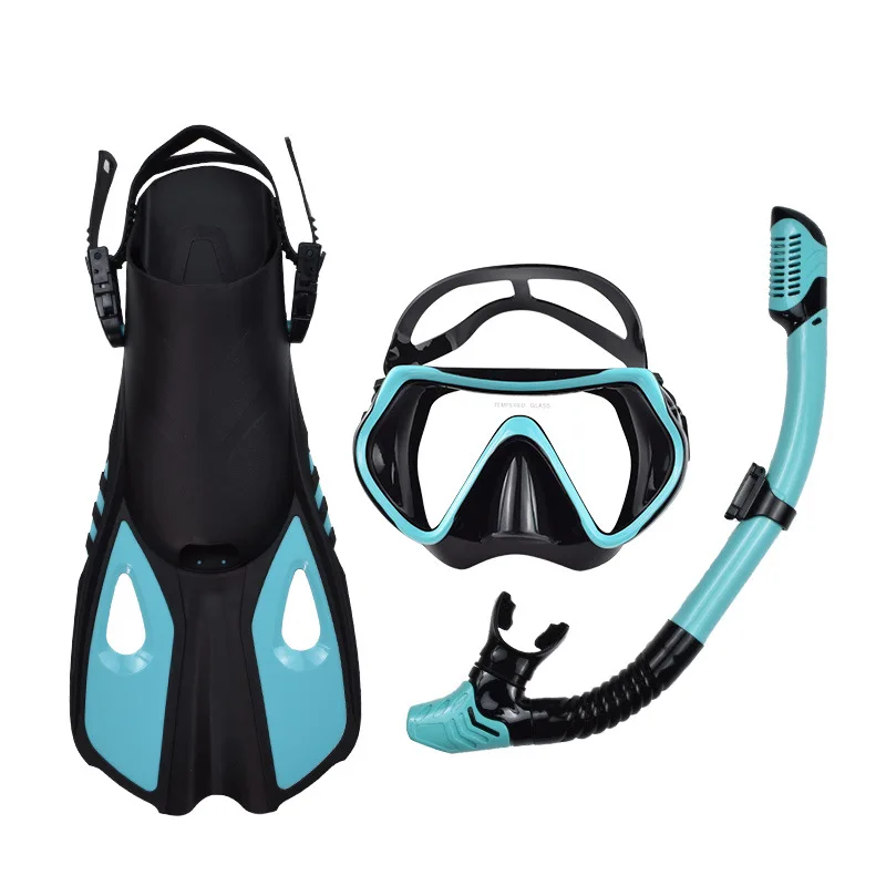 Customized snorkeling and diving goggles adjustable swimming fins diving equipment set swimming and snorkeling set