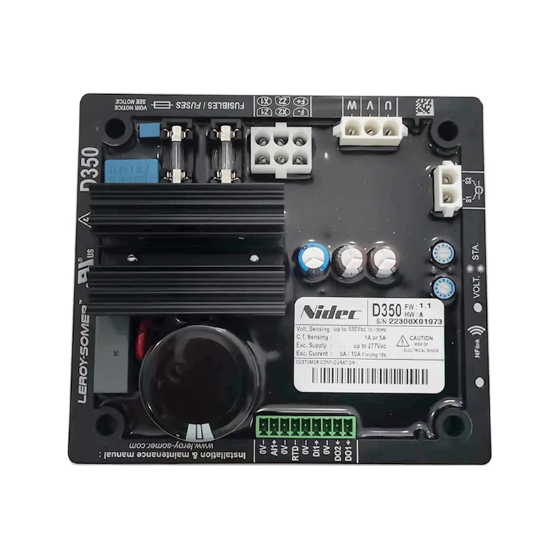 Генератор переменного тока Leroy Somer D350 с регулировкой высокого напряжения AVR D550 Nidec для генератора Genset, запчасти для дизельных двигателей