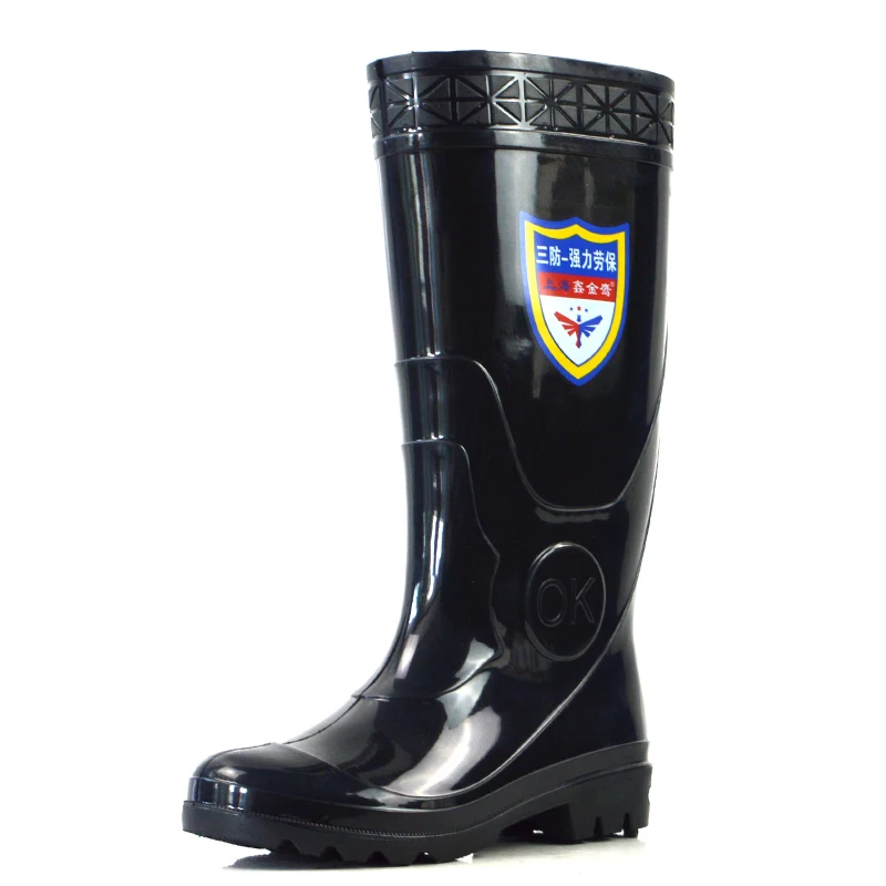 High quality anti-skid wear-resistant waterproof fishing car wash agricultural adult rain boots pvc waterproof Safety rain boots