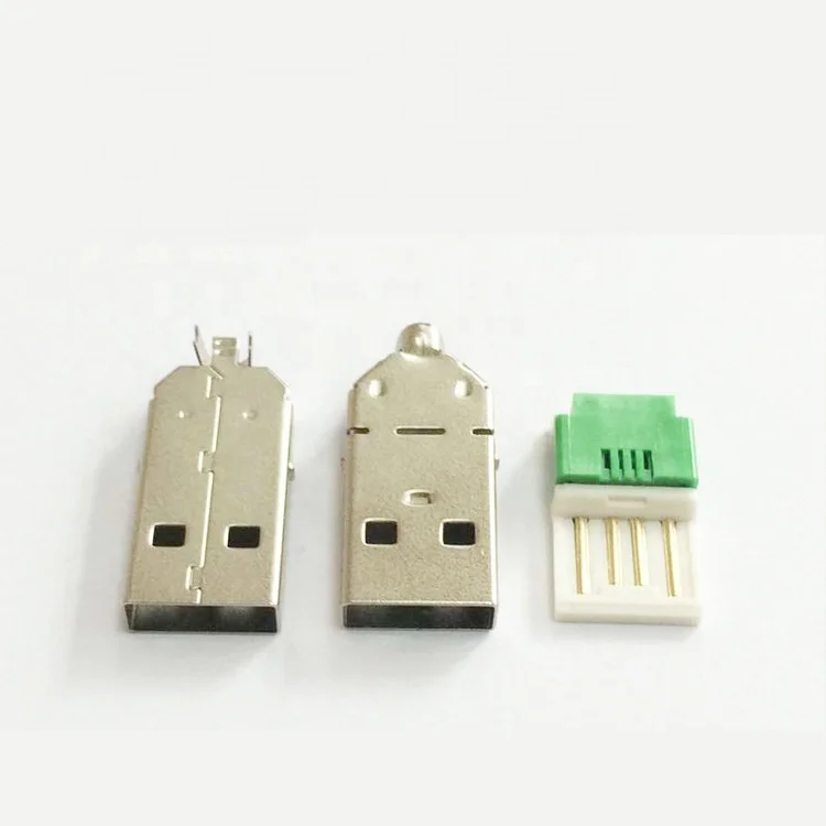 
two part shell usb A connector made of metal 