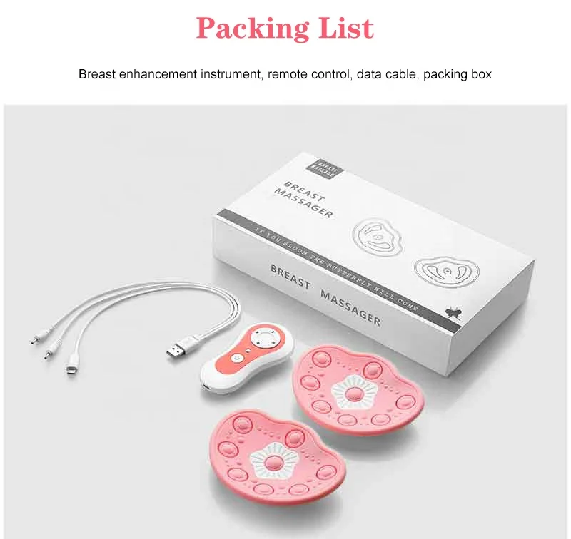 Multifunctional LED Red Blue Light Therapy Ems Breast Enhancer Massager Machine Breast Lift Enlargement Machine