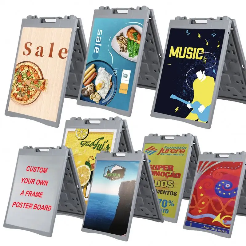 Outdoor/Indoor Fill Water Plastic  Stand Up Poster Sign A Frame Pavement Sidewalk Signs