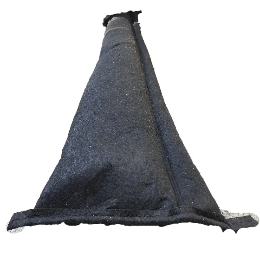 Black long tube quick dam hesco flood barrier hemp sand less sandbag