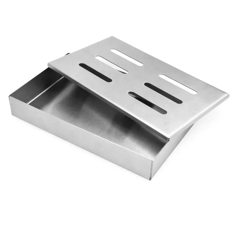 Professional Barbecue Tools Stainless Steel BBQ Smoker Box Outdoor Charcoal Gas Barbecue Kitchen Accessories Bbq Grill Smoker