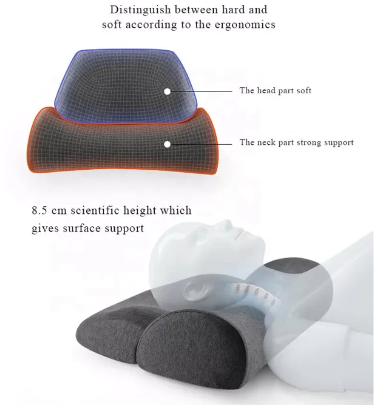 Bravo H10 Custom LOGO Bed Cervical Orthopedic Neck Rest Pillow Memory Foam