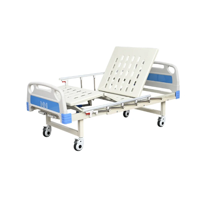 factory supply adjustable nursing medical abs aluminum alloy head board medical bed elderly patient 3 crank hospital bed