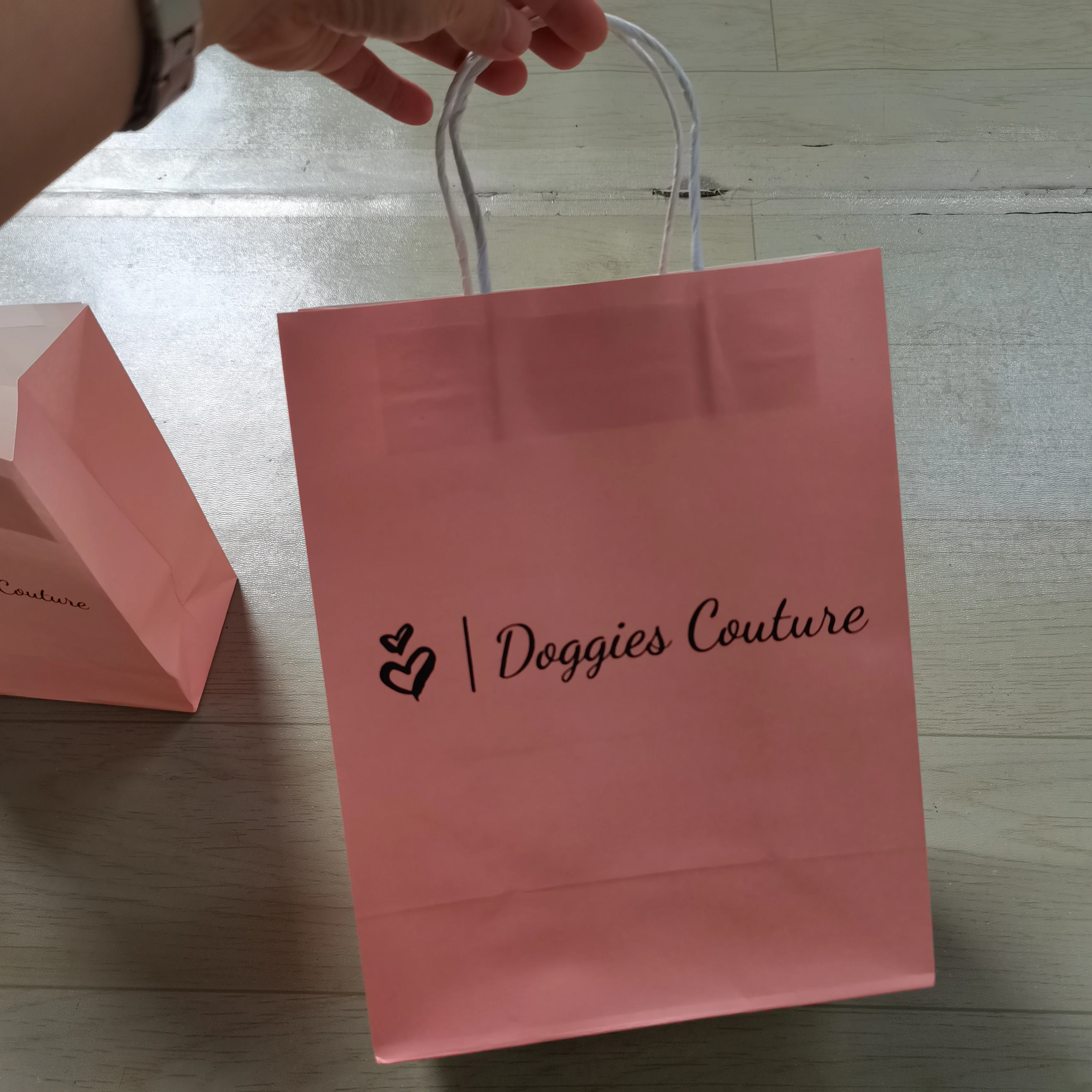 Customized paper bag brown shopping packaging with handle kraft paper bag for coffee shop bakery