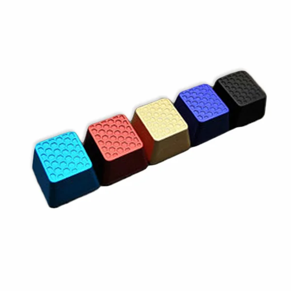 CNC machining keycaps anodize Aluminum keycaps logo engraving enamel filling production