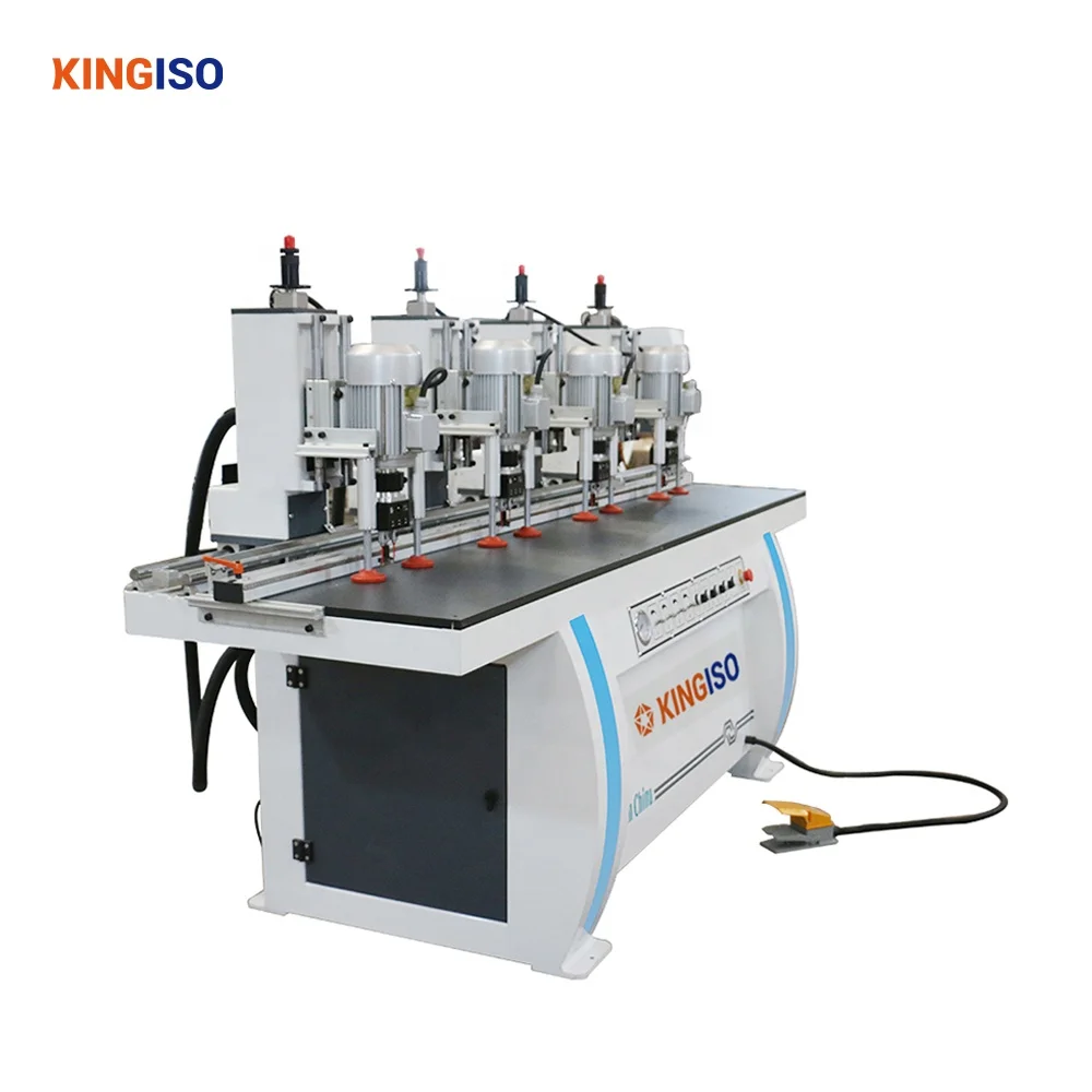KINGISO Woodworking Furniture Making Machine Drilling Machine Four Head Hinge Drill Hinge Drill Machine