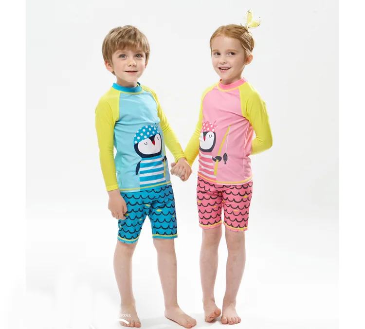 Little Boys swimwear Girl children Swimwear Style Little Kids Beach Swimsuits Sun Protection friendly bikini small kids swimwear