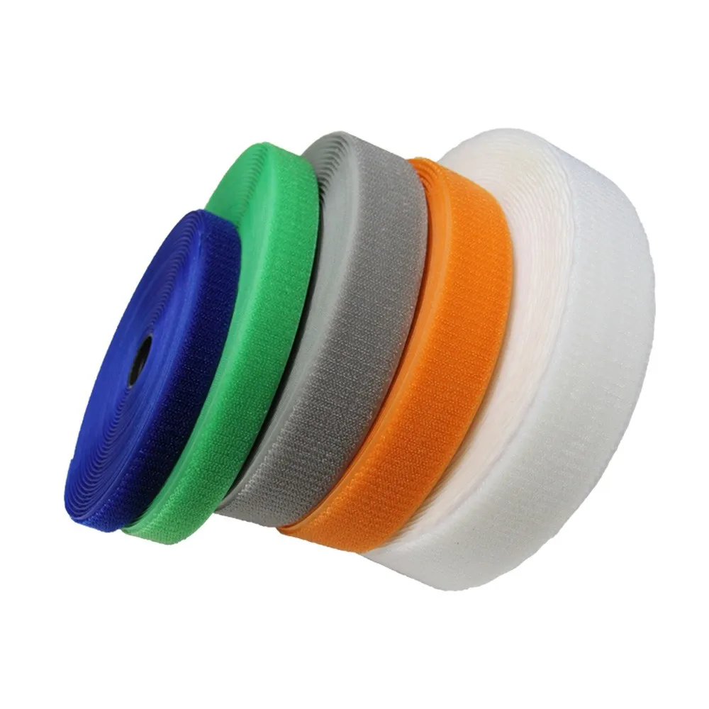 Custom Panton Colorful Elastic Hook and Loop Tape Nylon Tape Customized Printed Logo Customized Color 100% Nylon H&L Velcroes