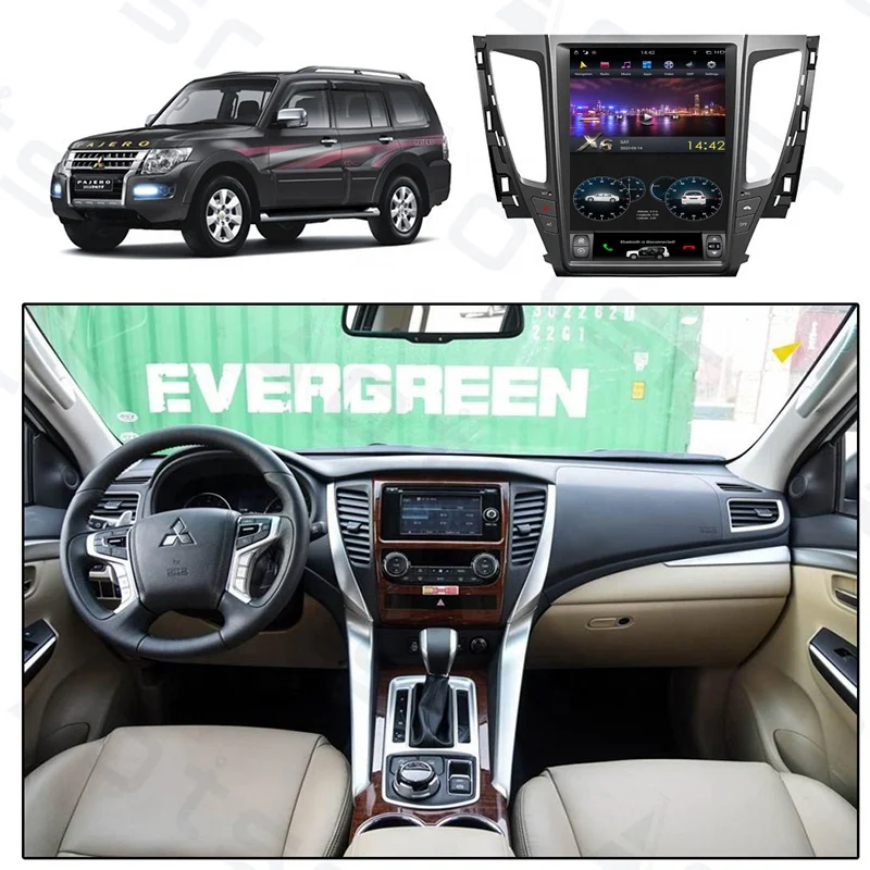  12 1 'автомобильный медиаплеер Android 9 0 Tesla style PX6 автомобильное радио стерео аудио для Mitsubishi Pajero L200 Sport