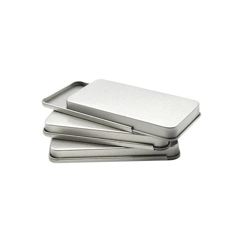 Wholesale Custom Rectangle Metal Cr Tin Box Stackable Mini Metal Slider Tin Can