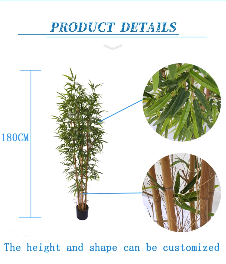High Quality Indoor Balcony Garden Fake Bamboo Tree Landscaping Large Artificial Plants