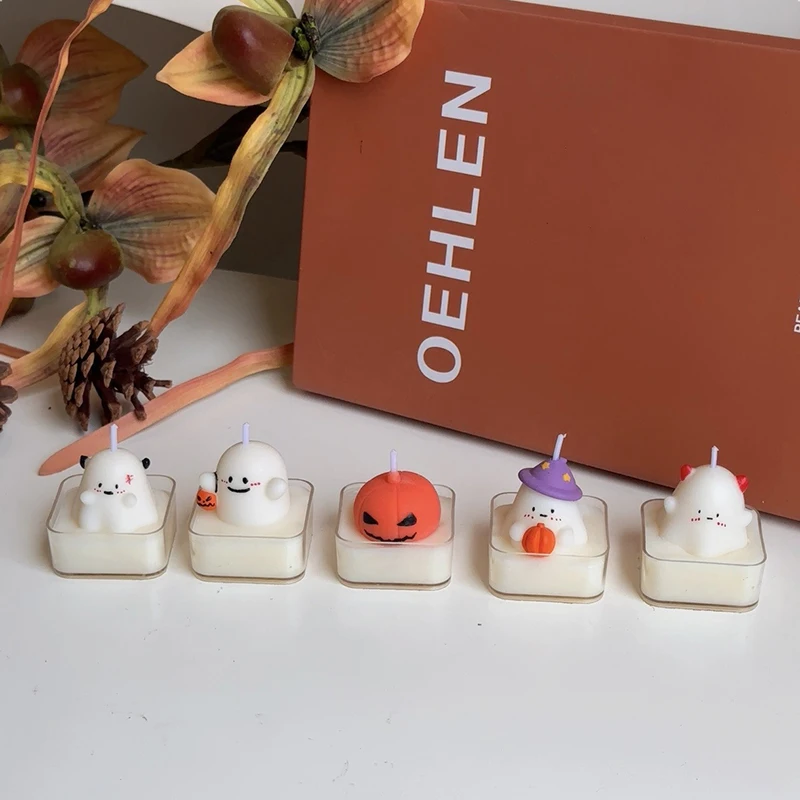 Wholesale Mini Halloween Candle Pumpkin Ghost Candle Aromatherapy Tea Light Candle