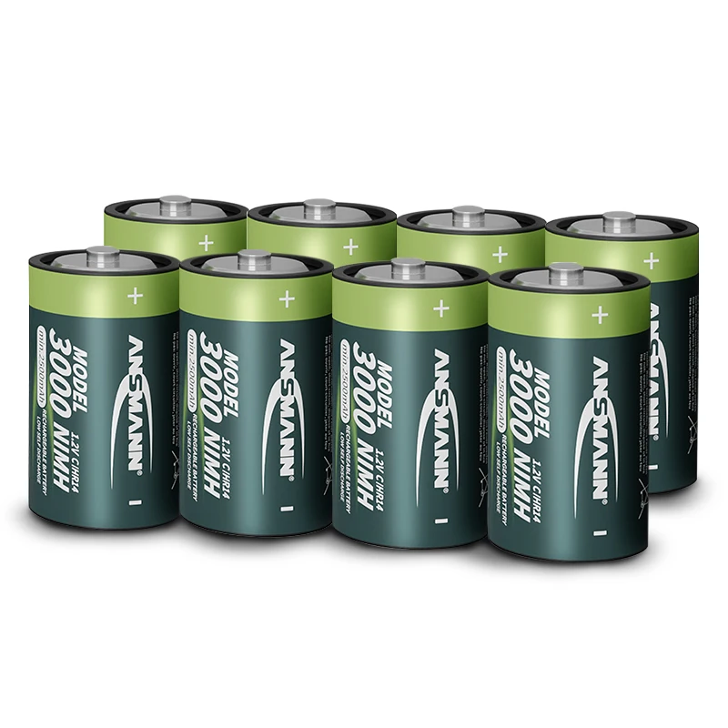 Ansmann nimh C 2500mah 1.2v rechargeable battery nickel metal hydride battery with low self-discharge for devices