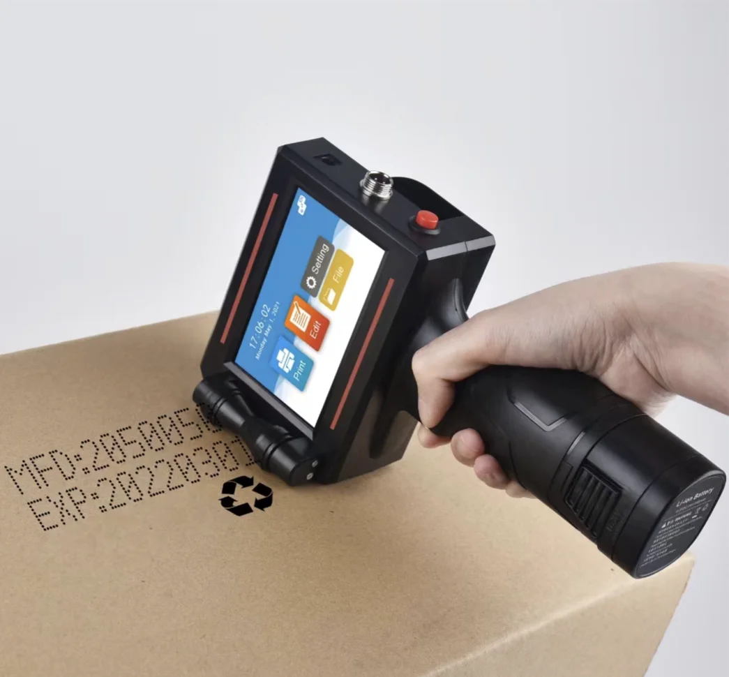 2024 Factory Sale Portable Mini Hand Held Printing Machine Expiry Bar Code Handheld Inkjet Printer For Plastic Bottles