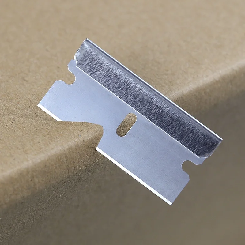 Private Label Box Cutter Blade Wholesale Stainless Steel Razor Blade Scraper Safety Straight Single Edge Razor Blades 100 Pack