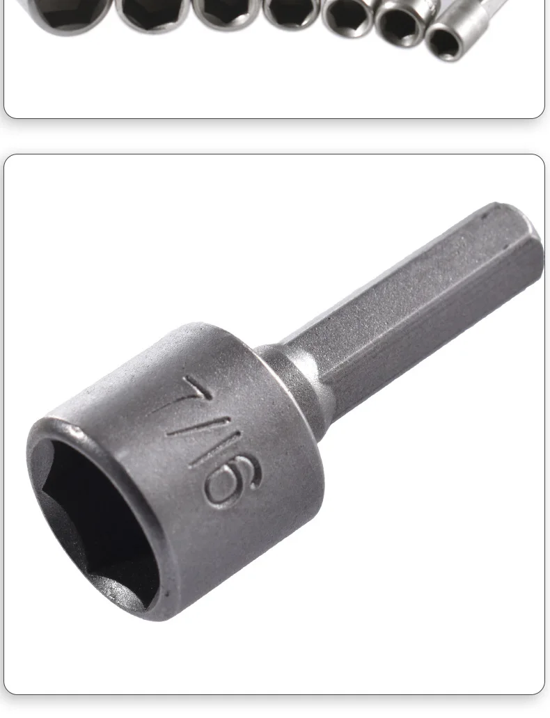 14PCS Non Magnetic Hex Shank Nut Setter