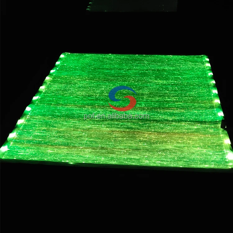 Factory Price Fancy 7 color changeable light up emitting fiber optic luminous glow led star fabric