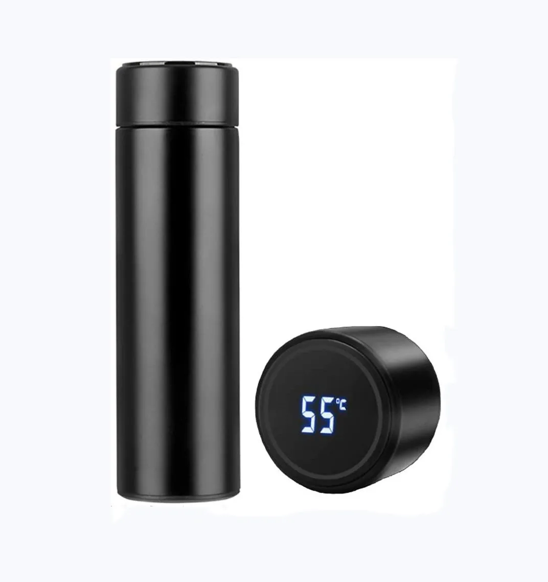 17oz/500ml Double wall stainless steel water bottle vacuum travel mug vacuum flasks with led thermometer