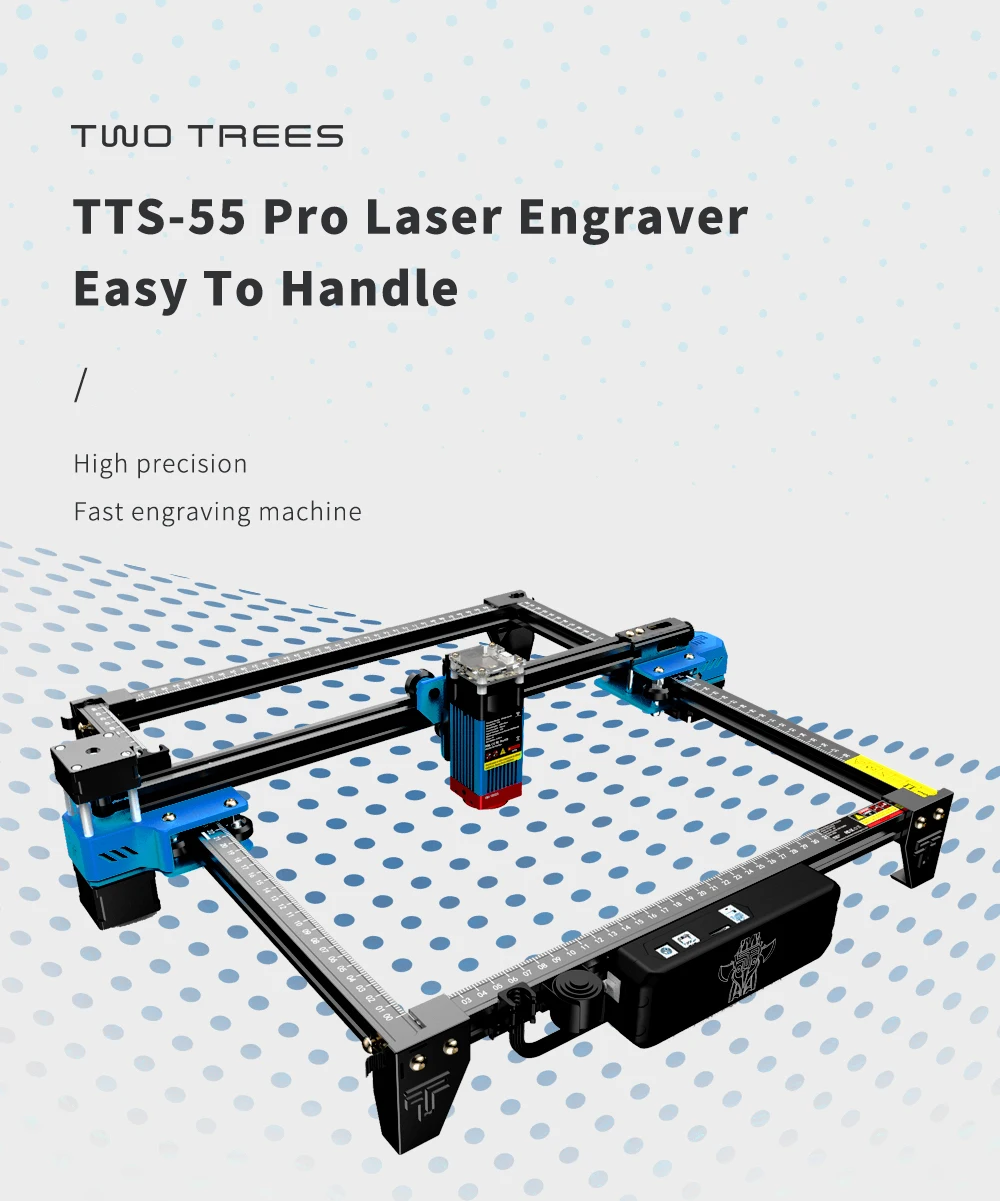 TWOTREES TTS 5.5W Portable Desktop Ld+fac+c-lens APP Connect Diode High Home Use Laser Engraving Machine for Cutting 3D Equip