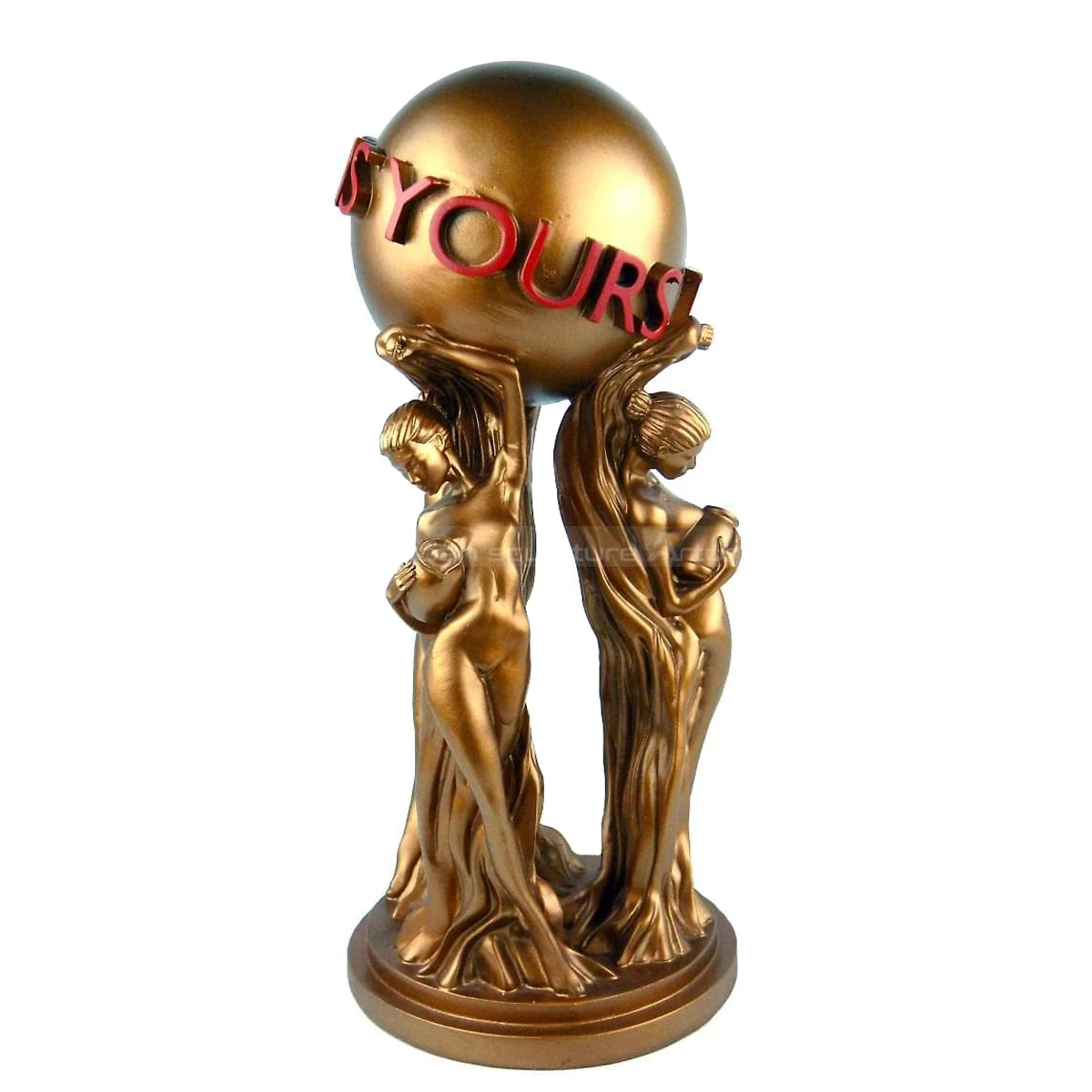 garden park bronze large statue the world is yours scarface globe