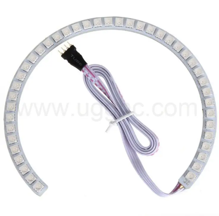 Highlight 4x 33SMD 131MM Multi-Color 5050 RGB LED Angel Eyes Halo Rings Lighting E36 E38 E39 E46 Kit With Remote Control WG112