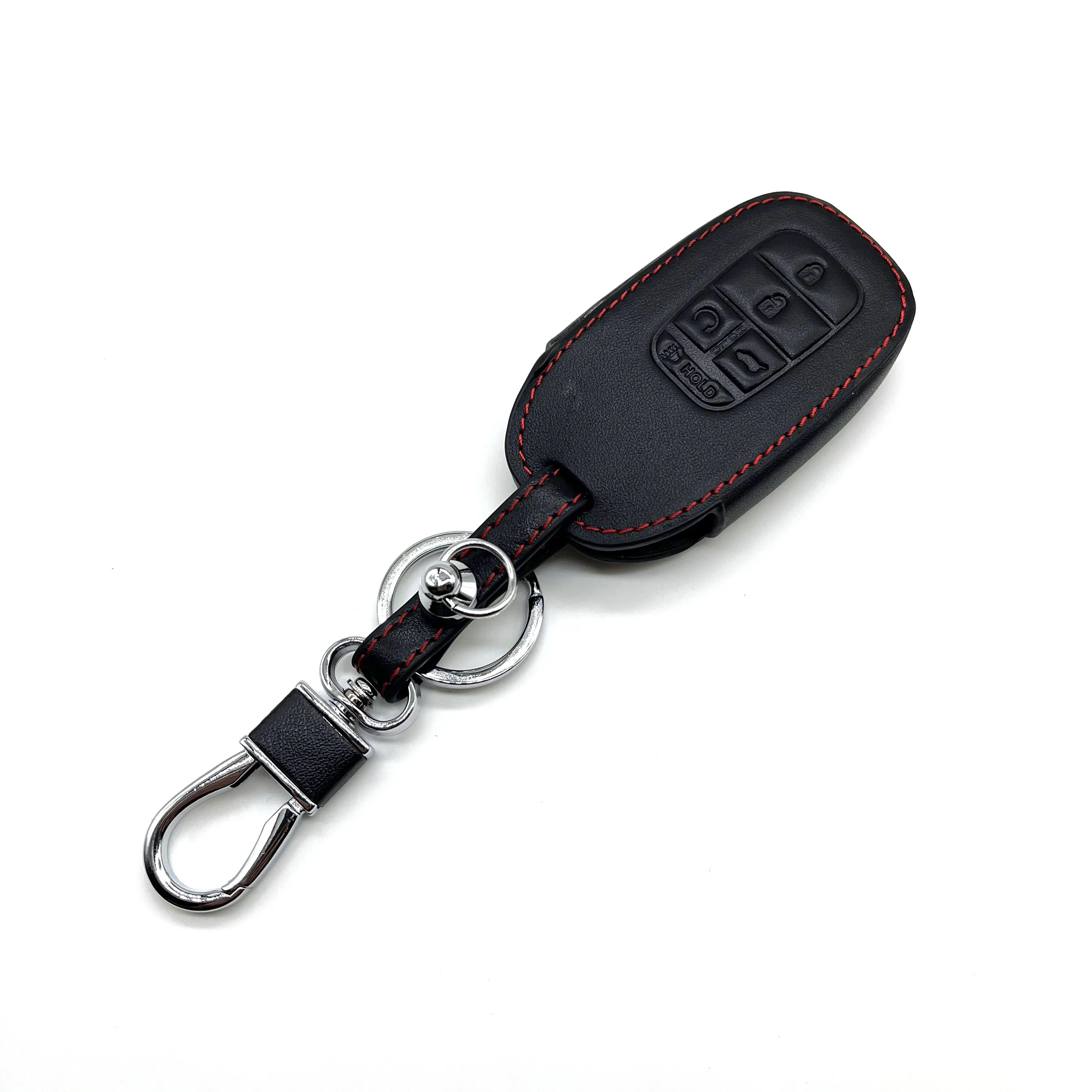 Leather Car Key Cover Remote Fob Shell Case Auto Accessory For Honda CR-V CRV Civic Accord Pilot HR-V Pilot Sport 2022 2023 2024