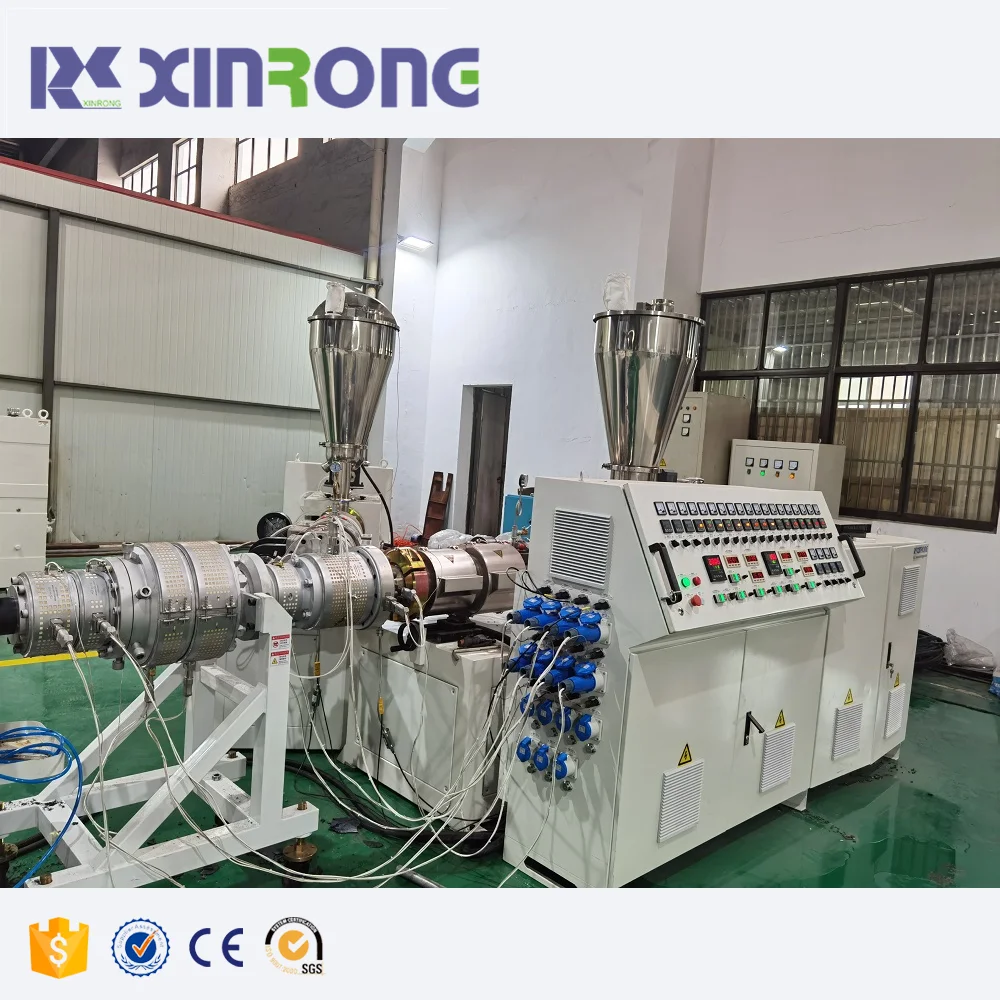 XINRONG 110-315 ABA three layer PVC pipe extrusion machine to England /UPVC  pipe production line