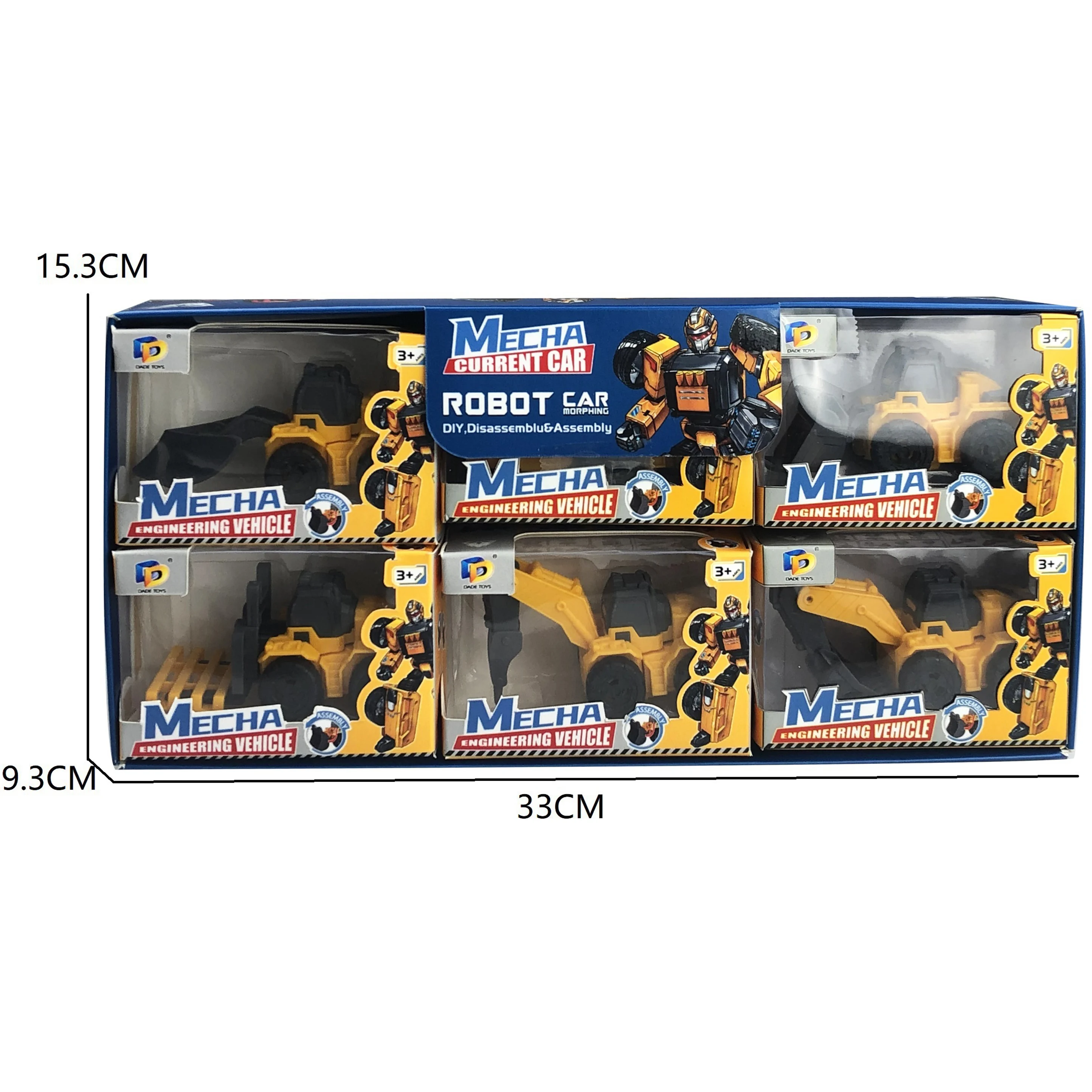 2023 New Arrival Children Deformation Robot Model Car Educational Transform Action Assembled Plastic Vehicle