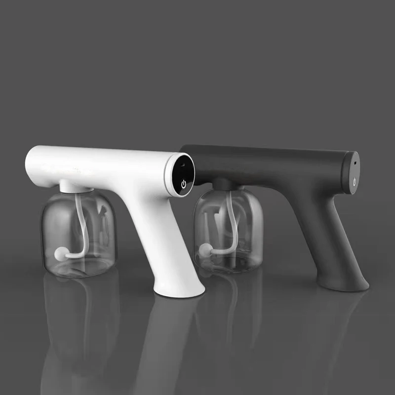 
Portable Handheld Cordless Hair Nano Spray Gun Blue Light Disinfection Cold Mist Sprayer 