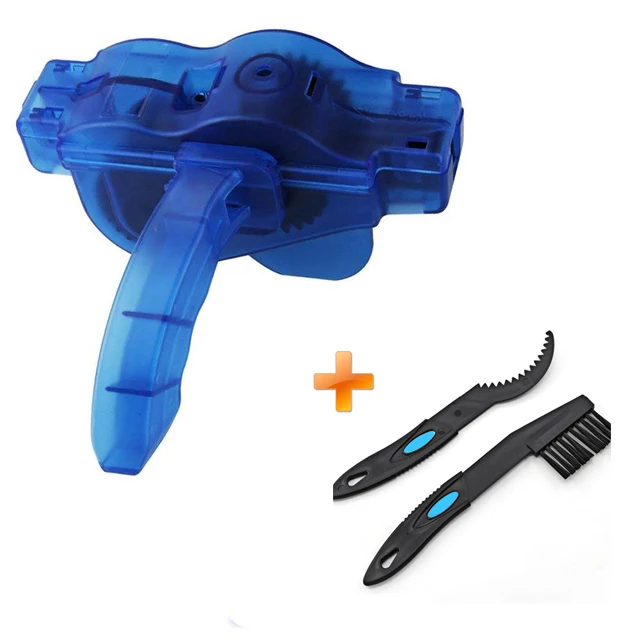 Dropshipping Portable Bicycle Chain Cleaner Bike Brush Scrubber Wash Tool Mountain Cycling Cleaning Kit Outdoor