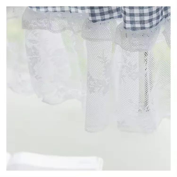 Customized Valances White and Blue Farmhouse Design Window Treatment Decor Curtains Rod Pocket Valances