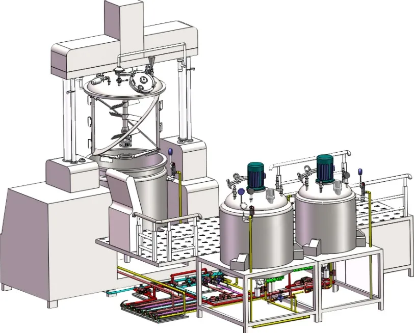 Toothpaste Making Machine Vacuum Emulsifier Toothpaste Production Line Toothpaste Equipment Emulsion High Shear Homogenizer