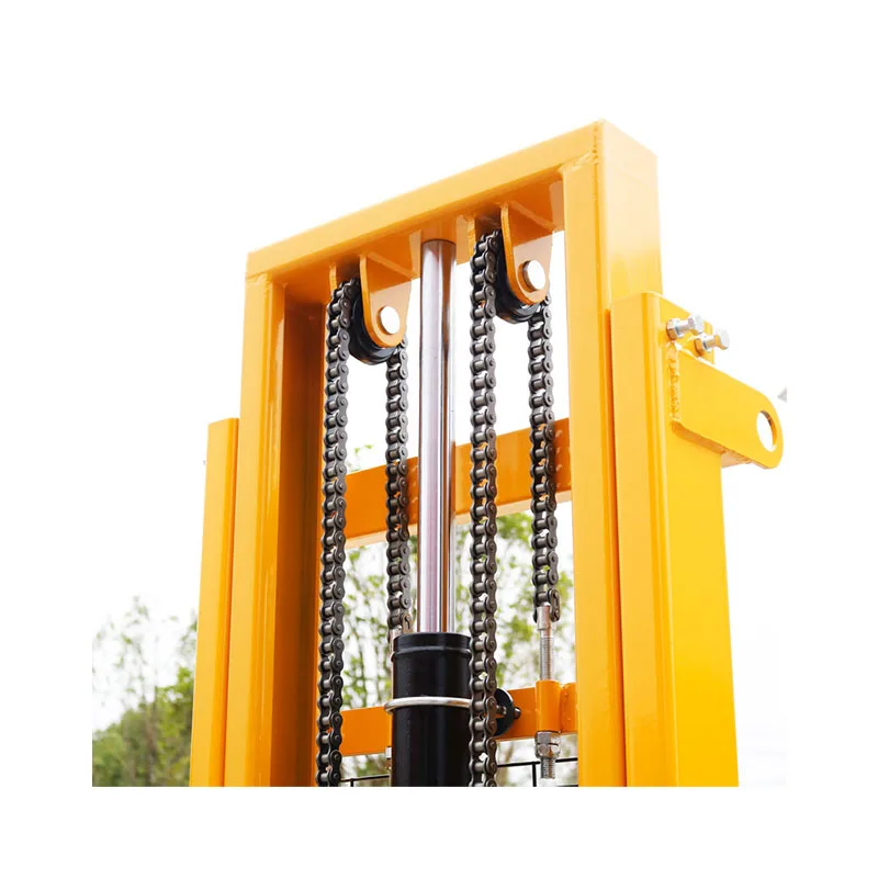 Haizhili 1t 3m Manual Pallet Stacker Movable Hydraulic Lifter Forklift Hand Stacker 1000kg Walk Behind Forklift for Warehouse