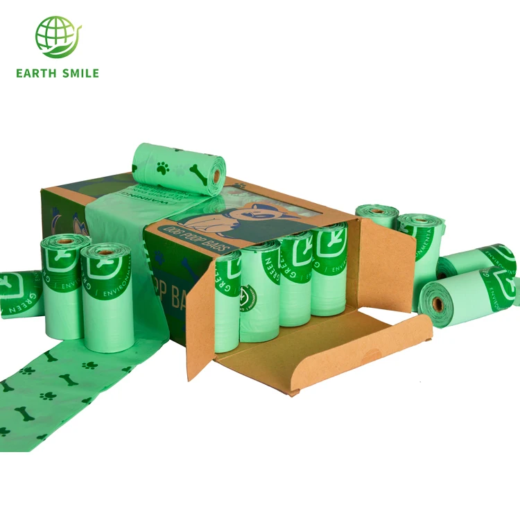 
AS-4736/ASTM D6400/EN13432 Eco Friendly Corn Starch Dog Poop Bags Biodegradable Plastic Bag Dog 