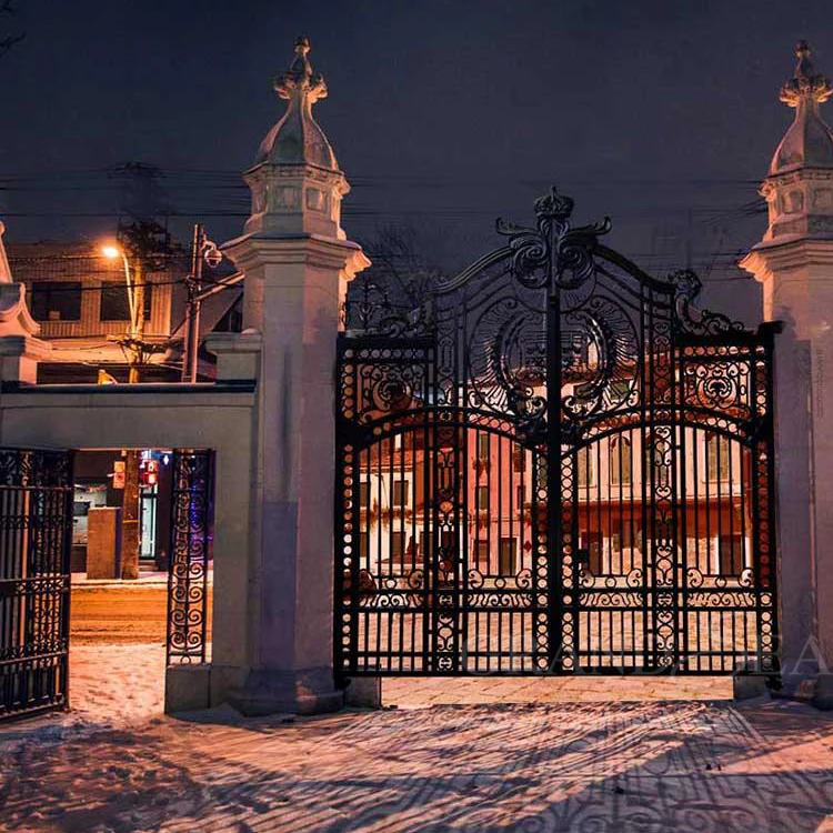 Mansion Front Gate Iron Door Luxury Entrance Doors Solid Wrought Iron Doors Security Top Grade