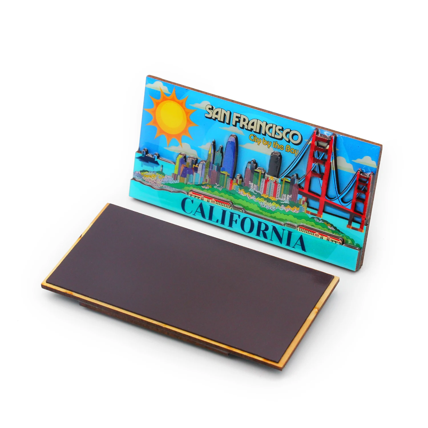 China custom made souvenir Fridge Magnet Wholesale wood spanish MDF fridge magnet