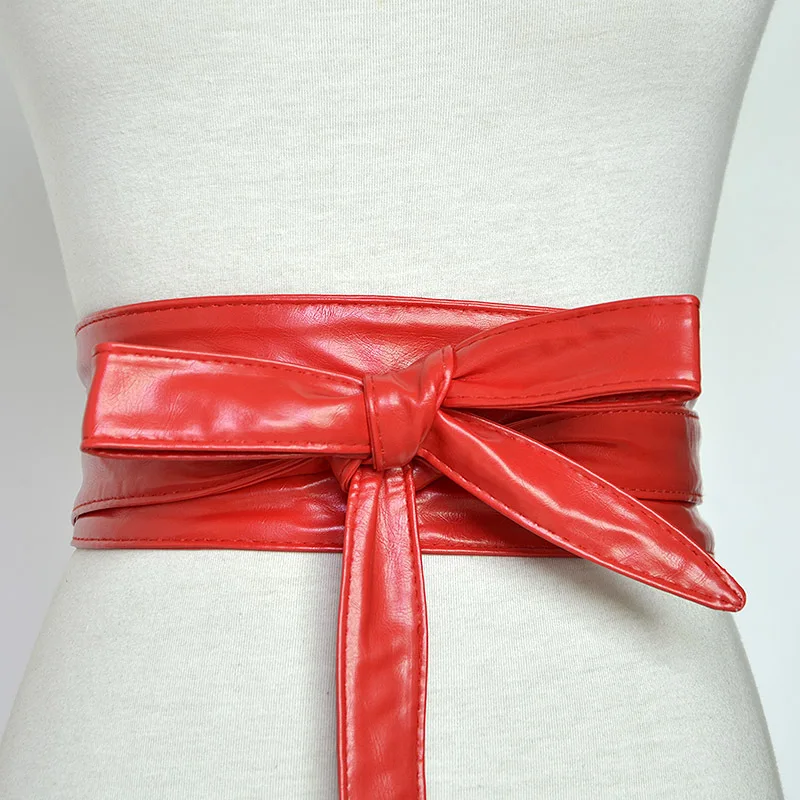 2024 Hot Selling Fashion Wide Girdle Pu Ladies Belt Corset Belts Bow Belts For Dress