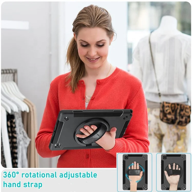 Heavy Duty  Protection Soft TPU Tablet Case Cover for Samsung Galaxy Tab A8 Case 10.5 inch SM- X200 X205 with Hand Strap