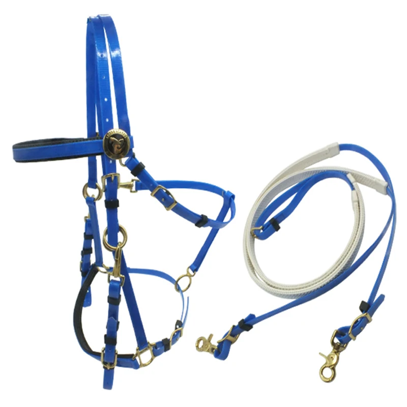Wholesale Durable Nylon Horse Bridle Halter Waterproof PVC Material Western Saddle Patchable Colors Endurance Horse Racing Rein