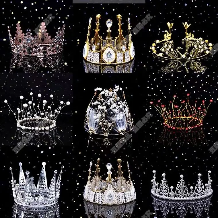 Homesun Mini Princess Vintage Tiara Crown Cake Topper For Wedding Birthday Baby Shower Party Cake Decoration