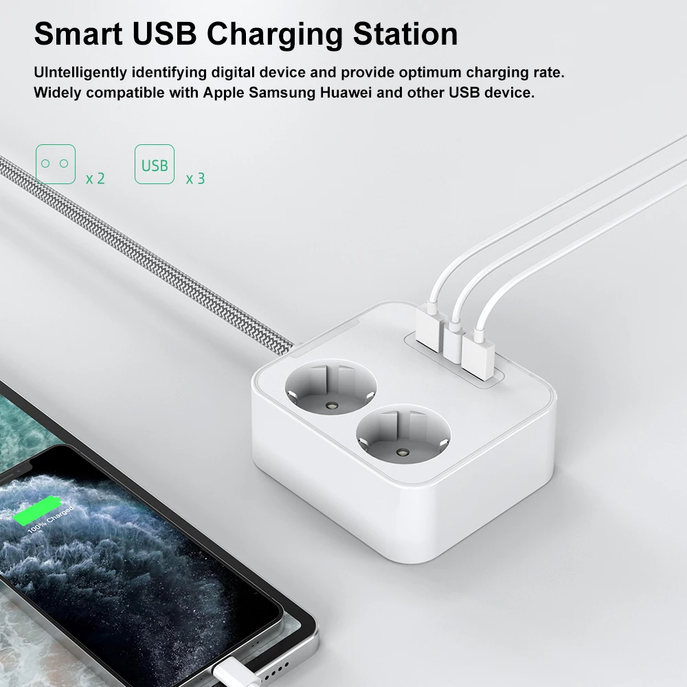  Универсальный 250V 16A USB cextension гнездо Lead переходник удлинитель с защитой от перегрузки переключатель 2 ЕС стандартный разъем