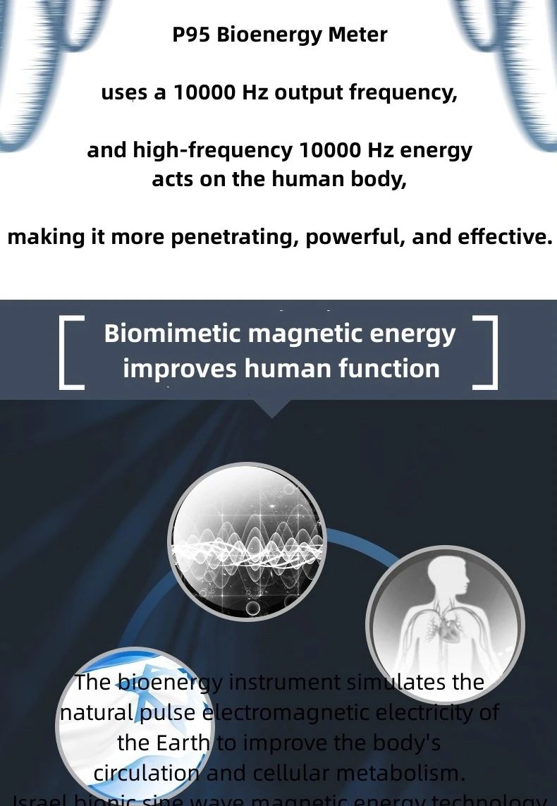 Sine Wave Bioenergy Meter Terahertz Pulse Wave Biotherapy Device for household/office/Physiotherapy center Improve health