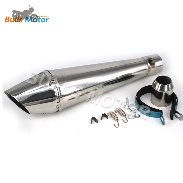 Stainless Steel GPstyle Silencer Universal 51mm Motorcycle Exhaust Muffler For Cafe Racer Scooter Street Bike ATV Racing Escape