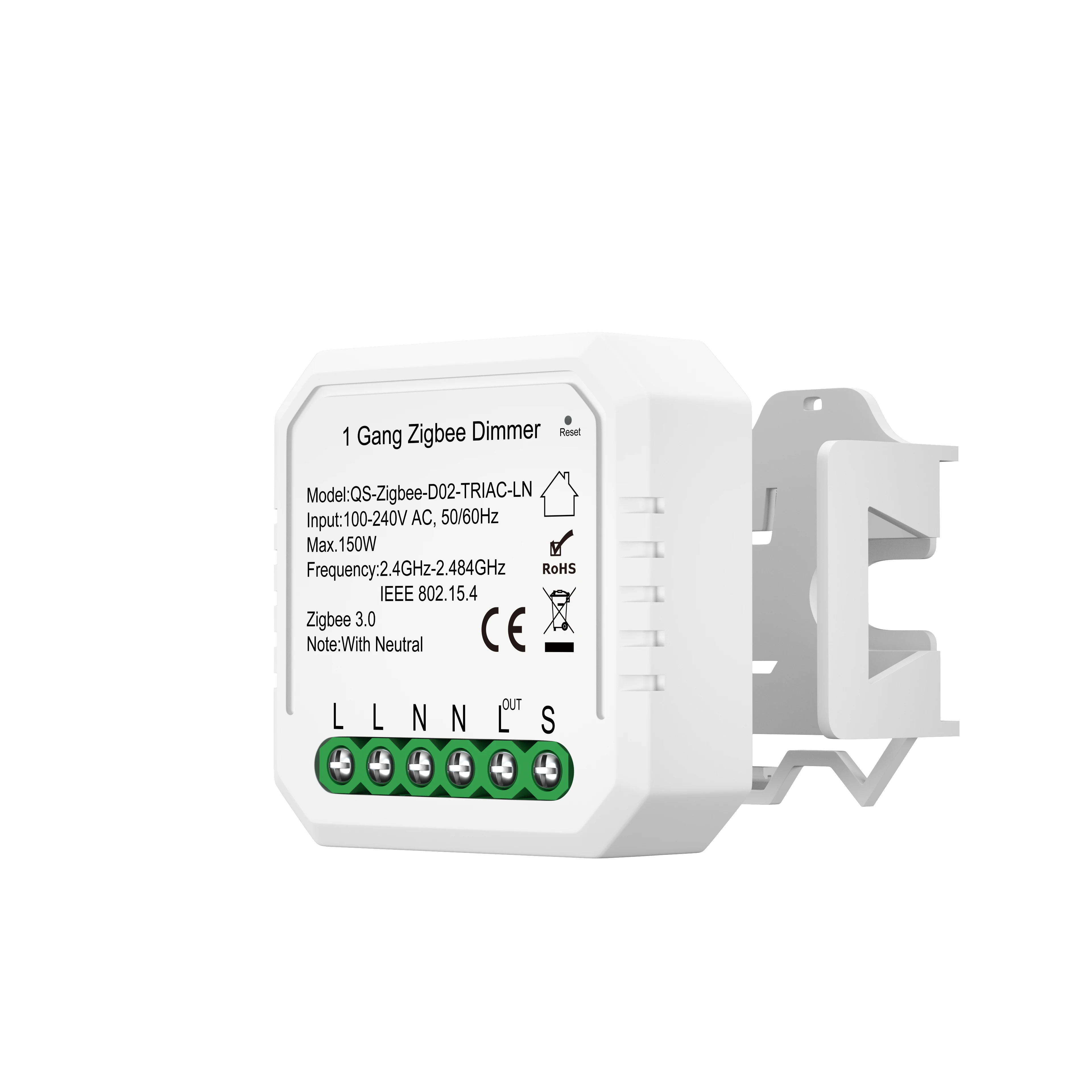 2023 universal smart home light dimmer triac DIY in wall dimmer TRIAC trailing edge TUYA Zigbee dimmer 1 channel