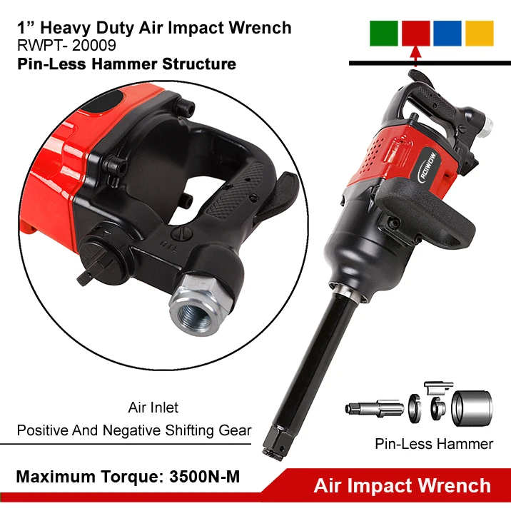 Sale Professional Heavy Duty Pneumatic Impact Wrench 1 inch High Torque Pneumatic Air Impact Wrench Tool Set Price