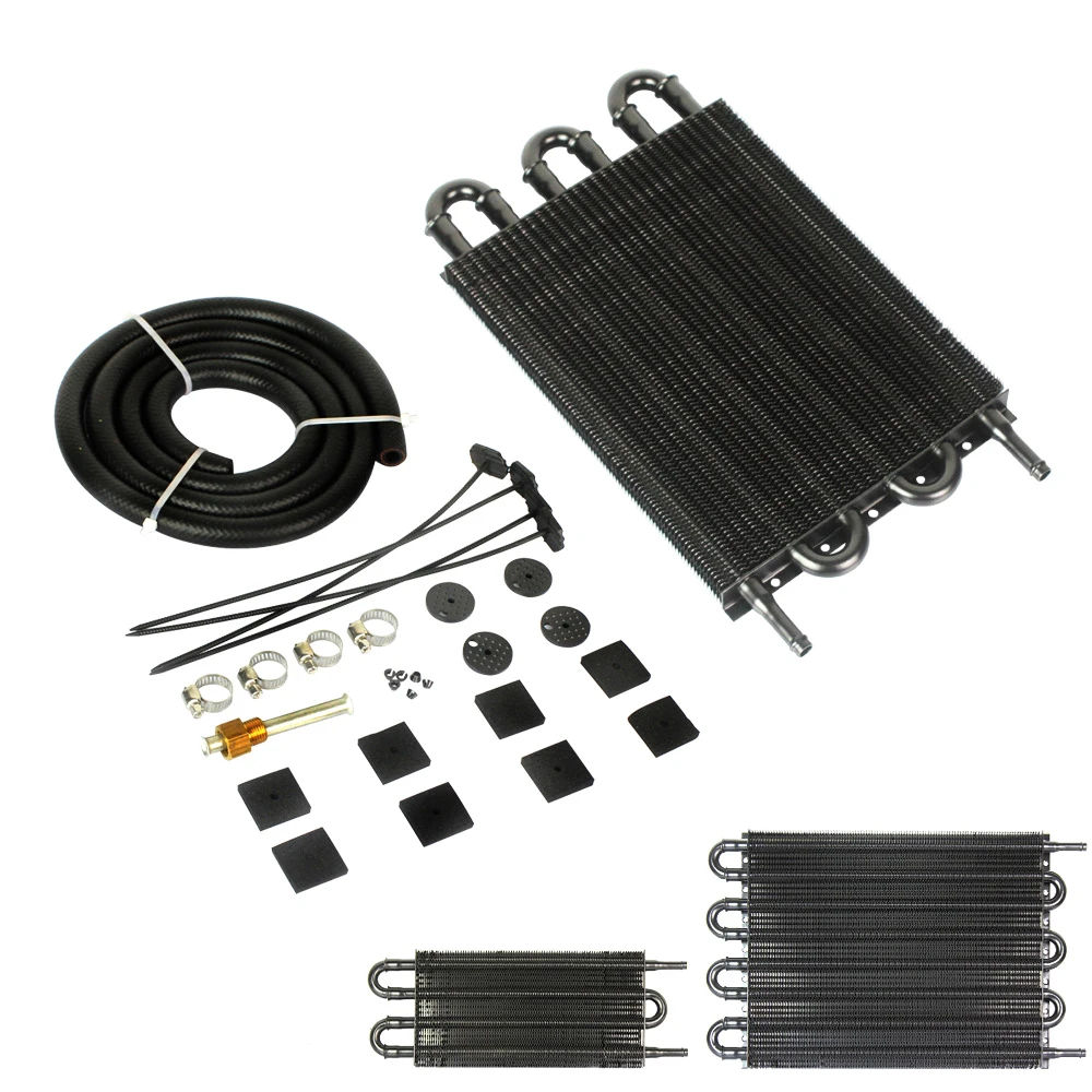 Radiator gearbox oil-cooled gearbox transmission transmission cooler universal car modification accessories aluminum black