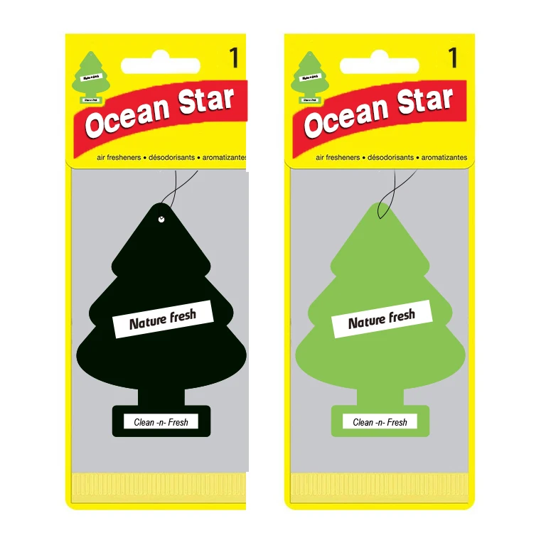 One Little Car Freshener Custom Trees Shape Design Logo Car Air Freshener Paper
